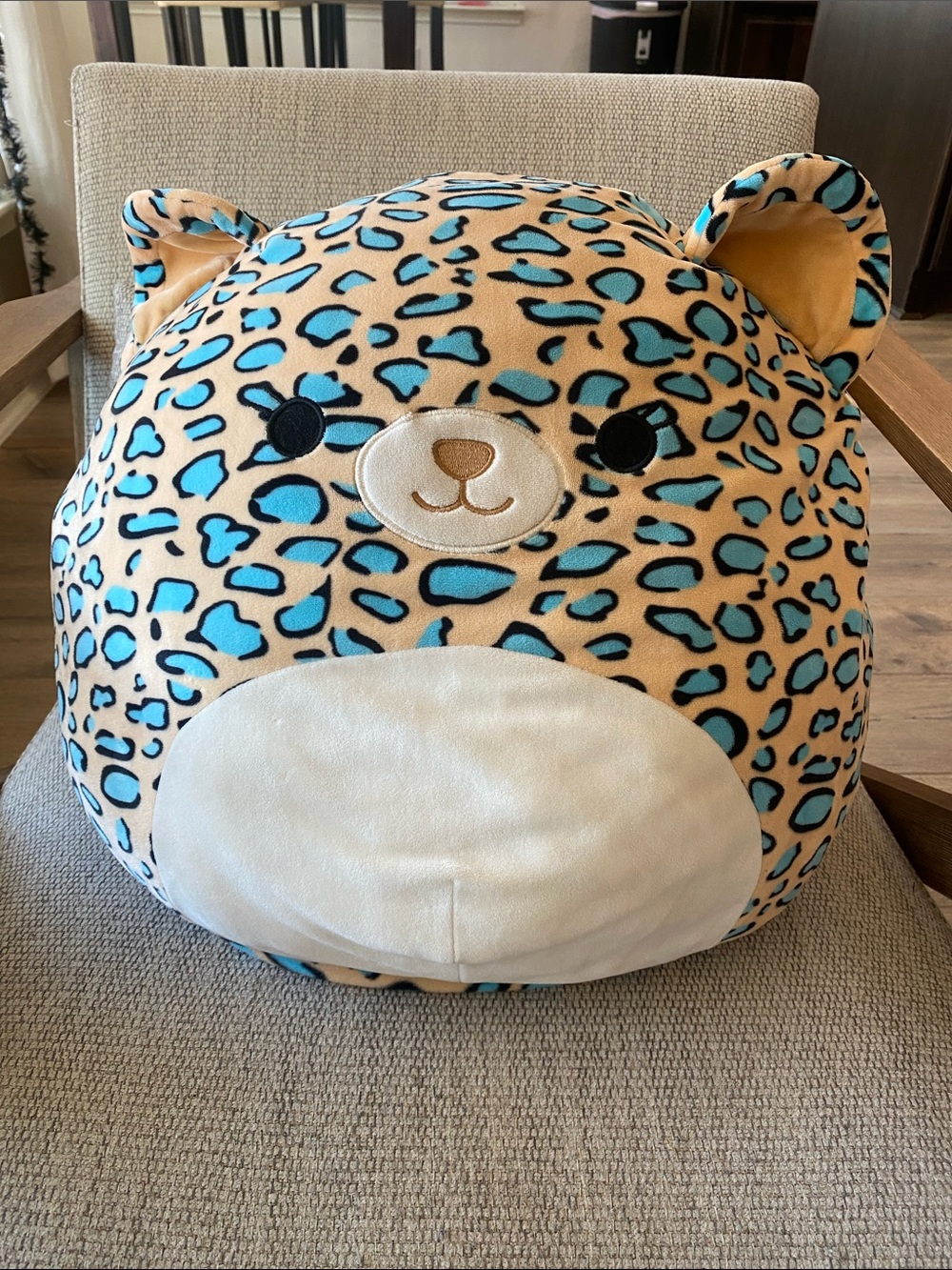 Liv the Cheetah 16” - Squishmallows Blue and Tan Leopard Plush Pillow Buddy